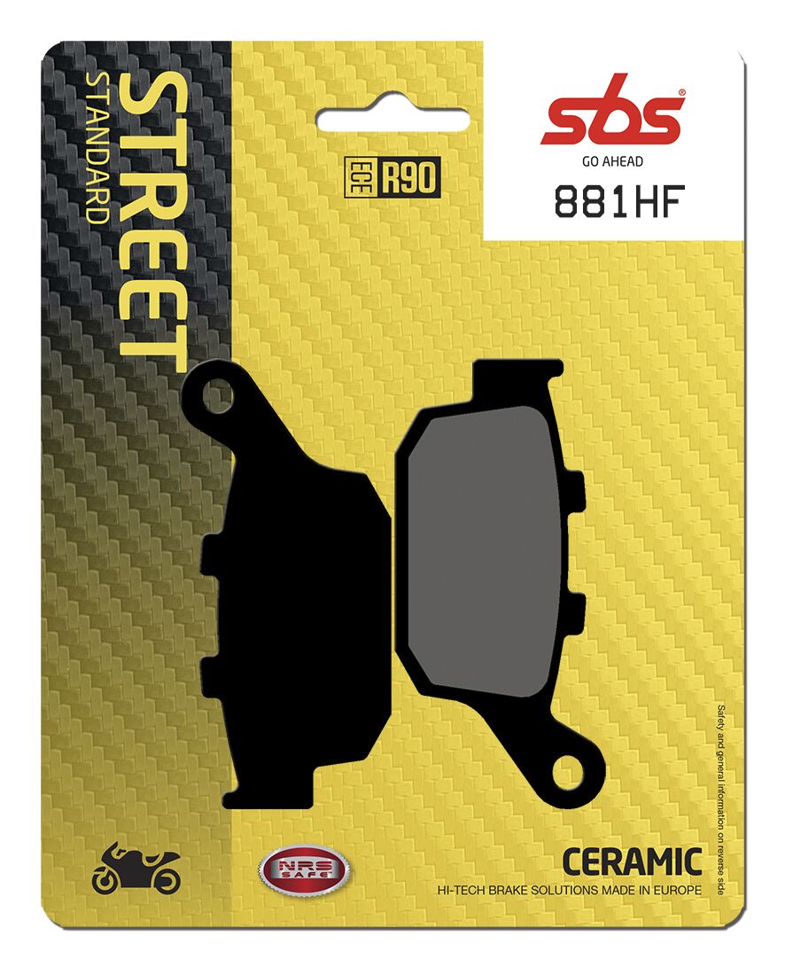 SBS BRAKE PAD CERAMIC STREET 881HF