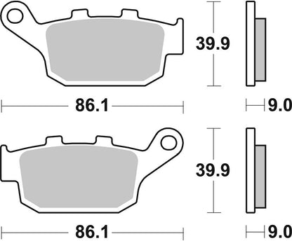 SBS BRAKE PAD CERAMIC STREET 881HF