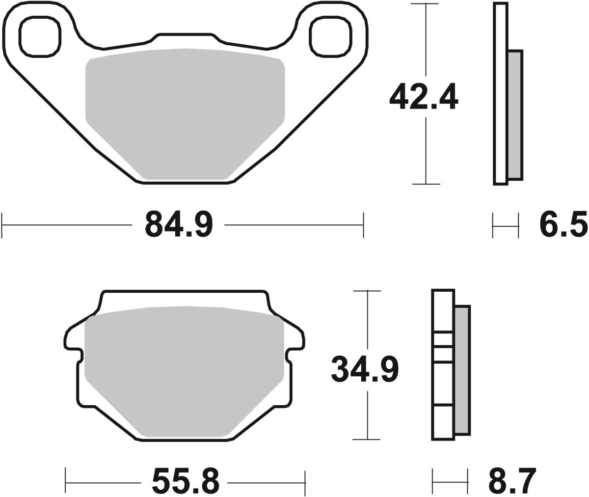 SBS BRAKE PAD CERAMIC STREET 113HF