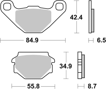 SBS BRAKE PAD CERAMIC STREET 113HF