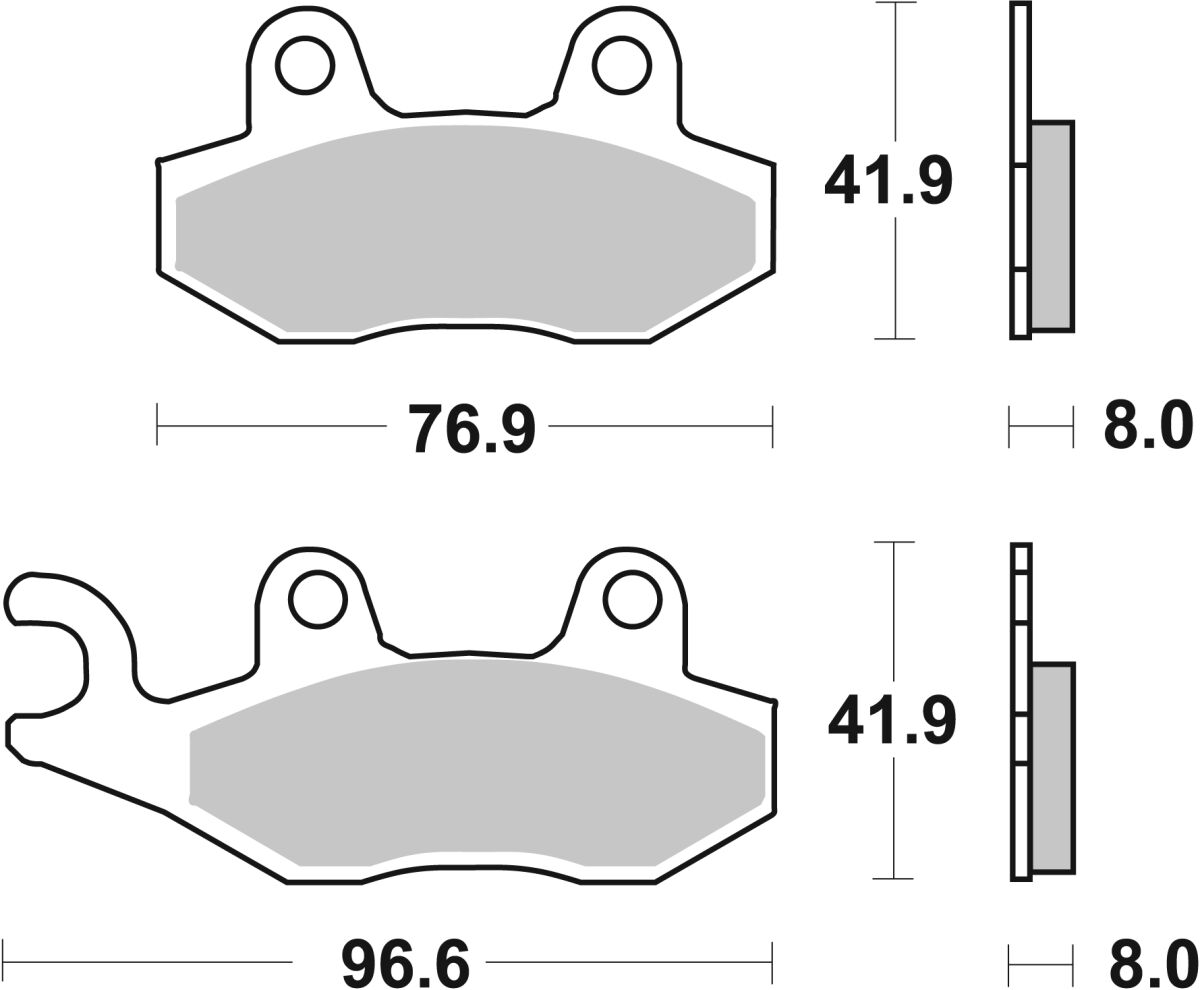 SBS BRAKE PAD CERAMIC STREET 197HF