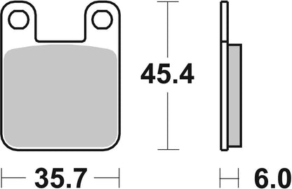 SBS BRAKE PAD CERAMIC STREET 105HF