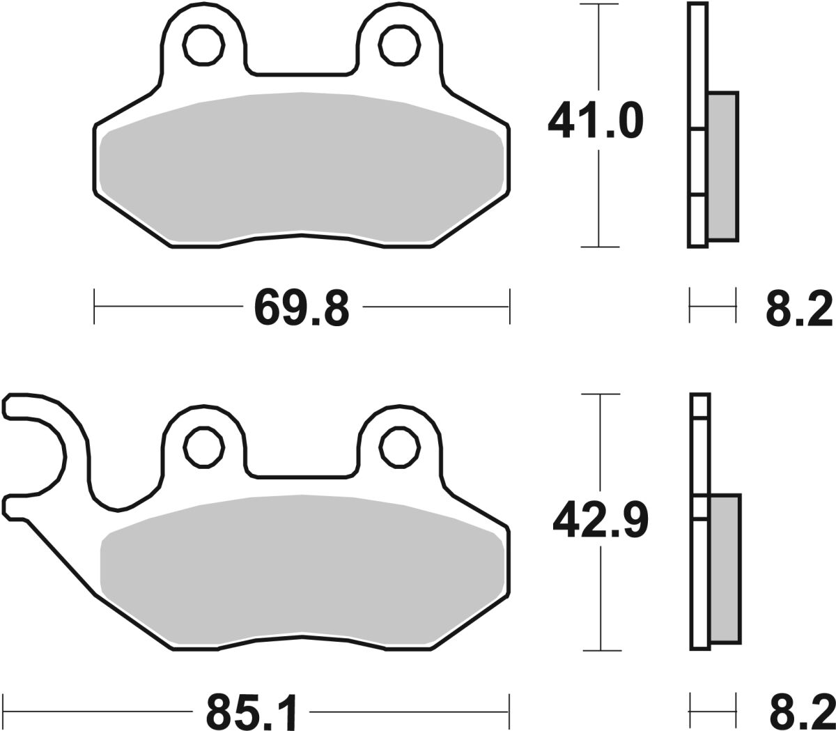 SBS BRAKE PAD CARBON HI-TECH STREET 140CT
