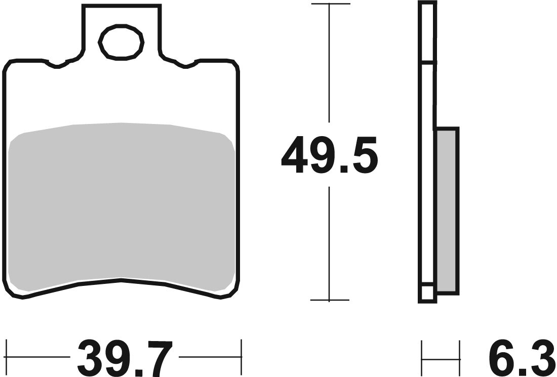 SBS BRAKE PAD CERAMIC STREET 123HF
