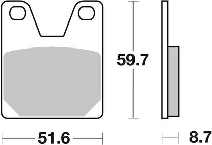 SBS BRAKE PAD CERAMIC STREET 733HF