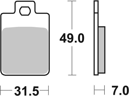 SBS BRAKE PAD CERAMIC STREET 130HF