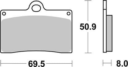 SBS BRAKE PAD CARBON RACE 566DC