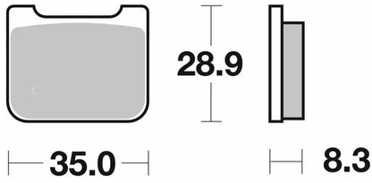 SBS BRAKE PAD CARBON TECH RACING 732RQ