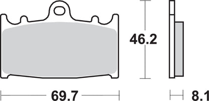 SBS BRAKE PAD CARBON RACE 631DC