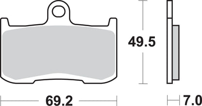 SBS BRAKE PAD CARBON RACE 782DC