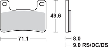 SBS BRAKE PAD CARBON RACE 806DC