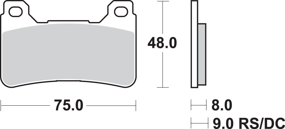 SBS BRAKE PAD CARBON RACE 809DC