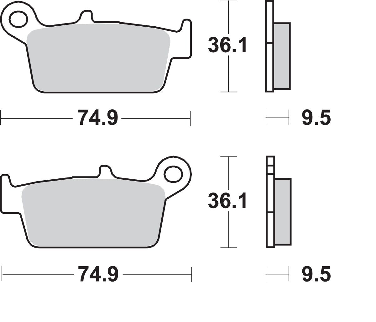 SBS BRAKE PAD SINT/CAR OFF 604SI