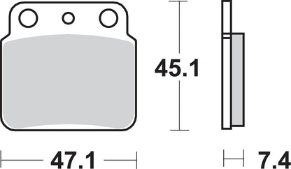 SBS BRAKE PAD SINT/CAR OFF 649SI
