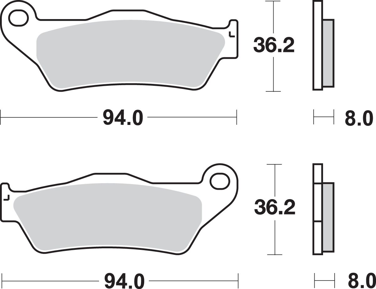 SBS BRAKE PAD SINT/CAR OFF 671SI
