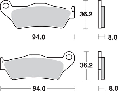 SBS BRAKE PAD SINT/CAR OFF 671SI