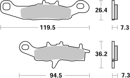 SBS Brake Pads Sinter Carbon Offroad 726SI