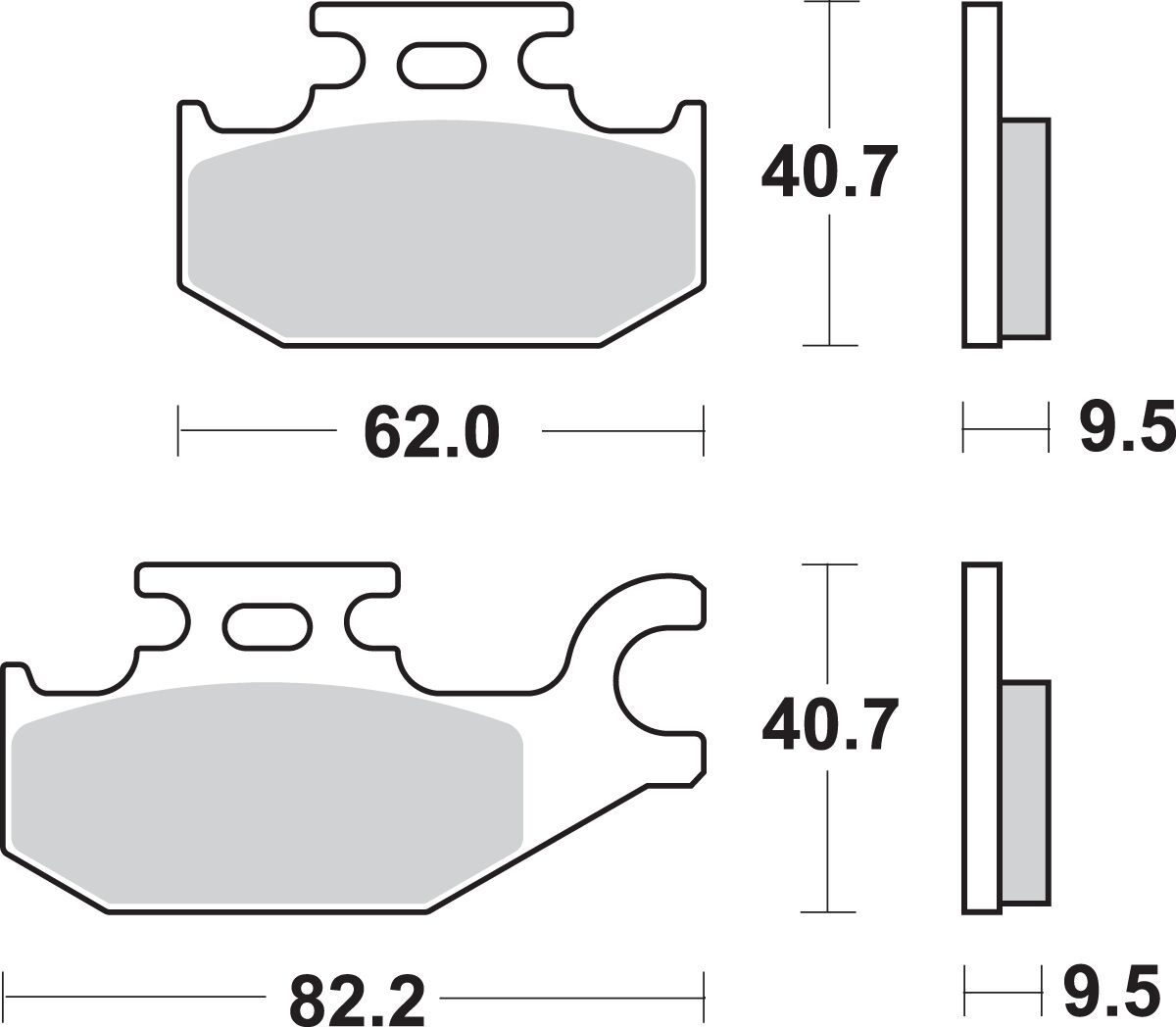 SBS BRAKE PAD SINT/CAR OFF 754SI