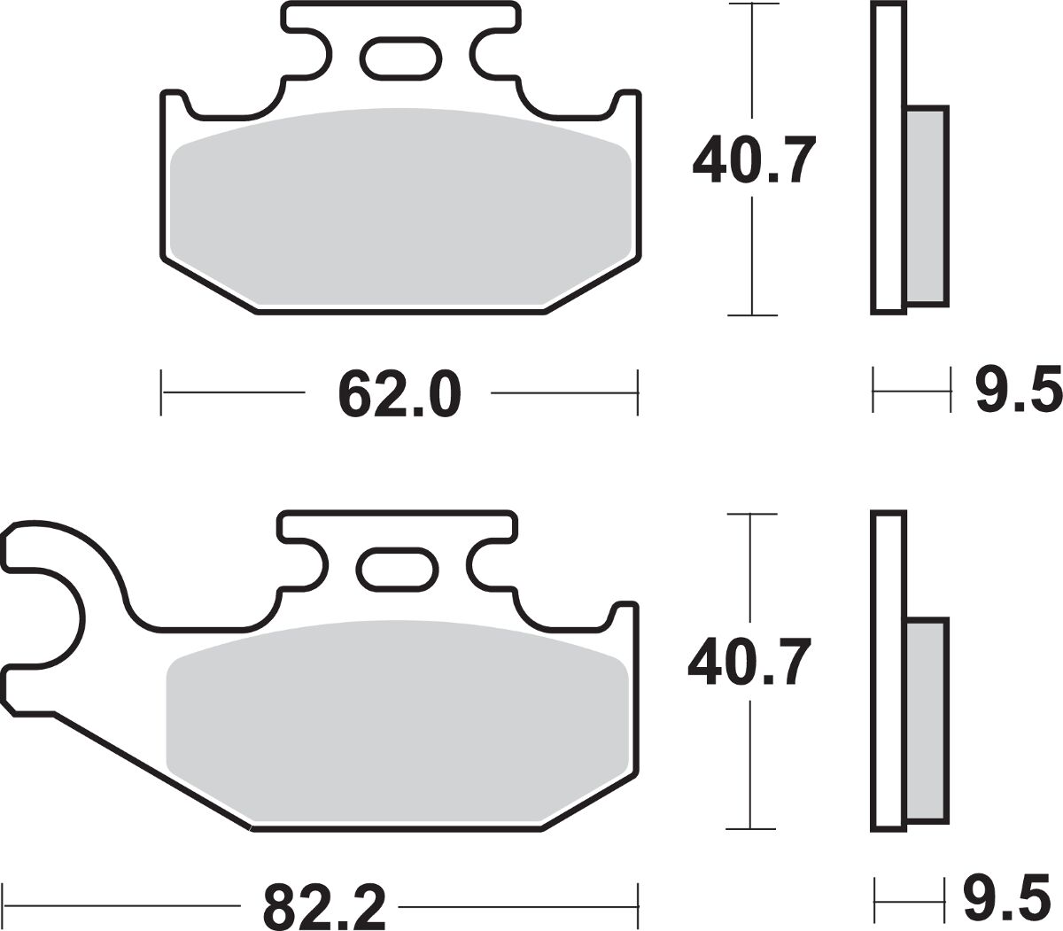 SBS BRAKE PAD SINT/CAR OFF 767SI