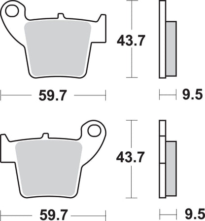 SBS BRAKE PAD SINT/CAR OFF 777SI