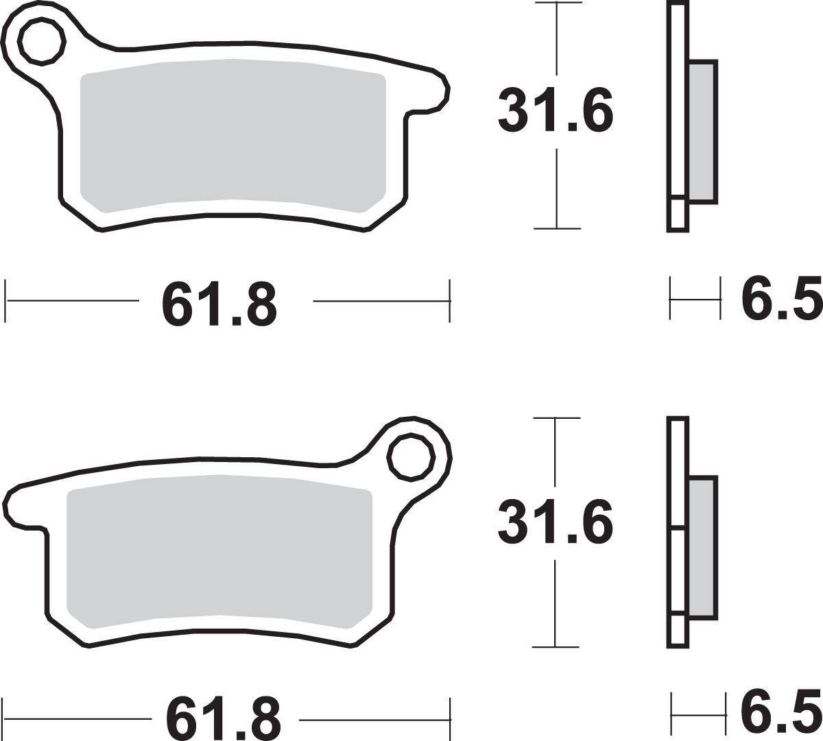 SBS Brake Pads Sinter Carbon Offroad 783SI