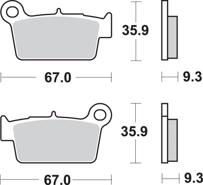 SBS BRAKE PAD SINT/CAR OFF 790SI