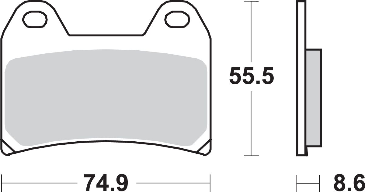 SBS BRAKE PAD CARBON RACE 706DC