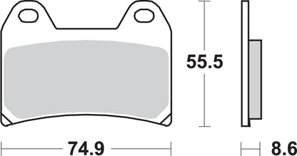 SBS BRAKE PAD CARBON RACE 706DC