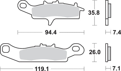 SBS Brake Pads Sinter Carbon Offroad 798SI