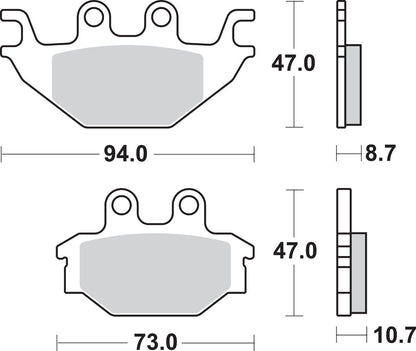 SBS BRAKE PAD SINT/CAR OFF 810SI