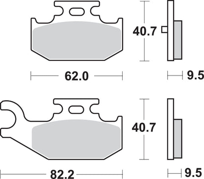 SBS BRAKE PAD SINT/CAR OFF 816SI