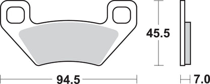 SBS BRAKE PADS SBS 822ATS 822ATS