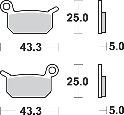SBS BRAKE PAD SINT/CAR OFF 794SI
