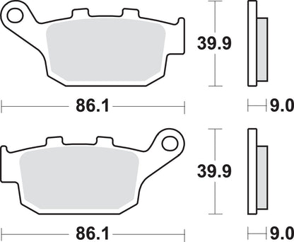 SBS BRAKE PAD SINT REAR 881LS