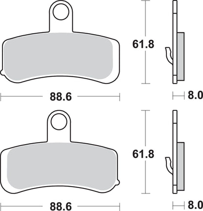 SBS BRAKE PAD SBS H/D 853HS 853H.HS