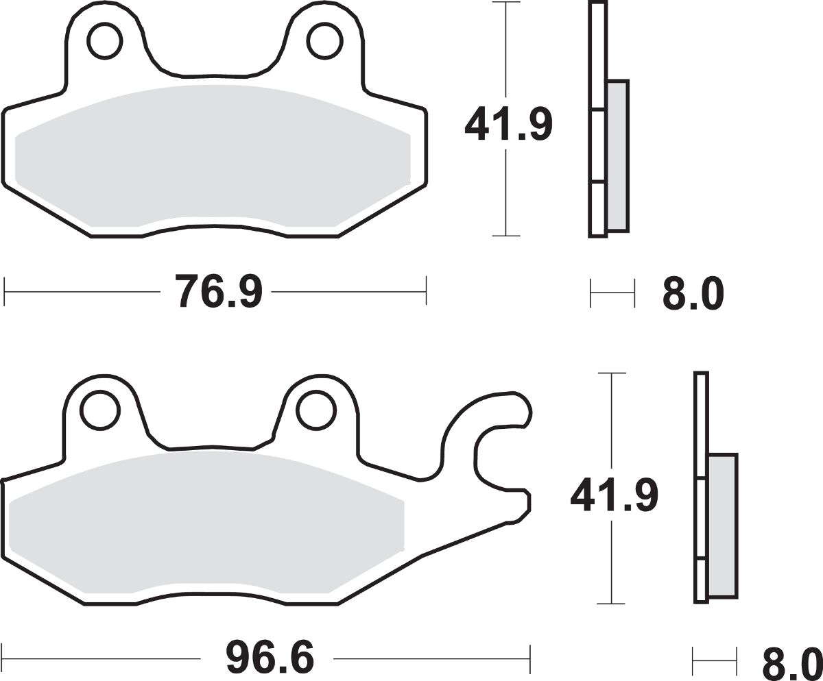 SBS BRAKE PAD SINT SCOOT 134MS