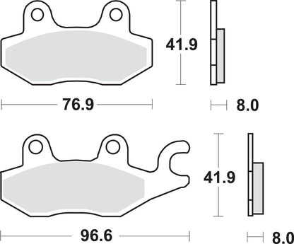 SBS BRAKE PAD SINT SCOOT 134MS