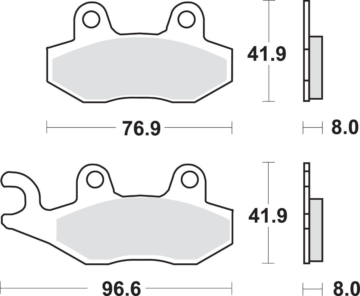 SBS Brake Pad Sinter Hi-Tech Scooter 197MS