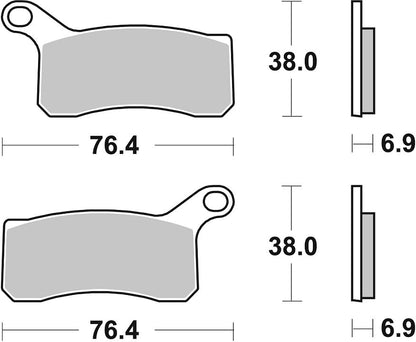 SBS Brake Pad Sinter Carbon Offroad 866SI