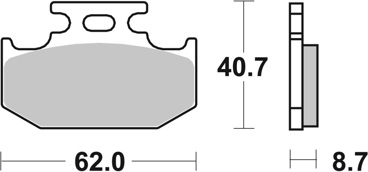 SBS Brake Pads Sinter Carbon Hi-Tech Offroad 632SI