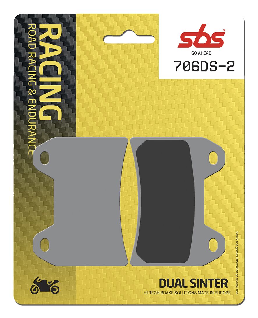 SBS Brake Pads Dual Sinter Road Racing Dynamic Racing Concept Hi-Tech 706DS-2