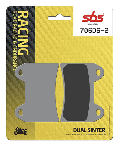 SBS Brake Pads Dual Sinter Road Racing Dynamic Racing Concept Hi-Tech 706DS-2