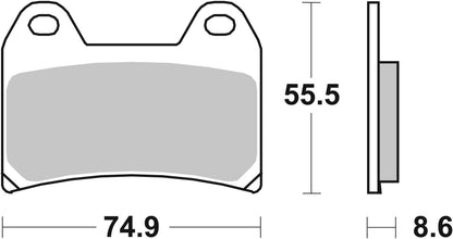 SBS Brake Pads Dual Sinter Road Racing Dynamic Racing Concept Hi-Tech 706DS-2