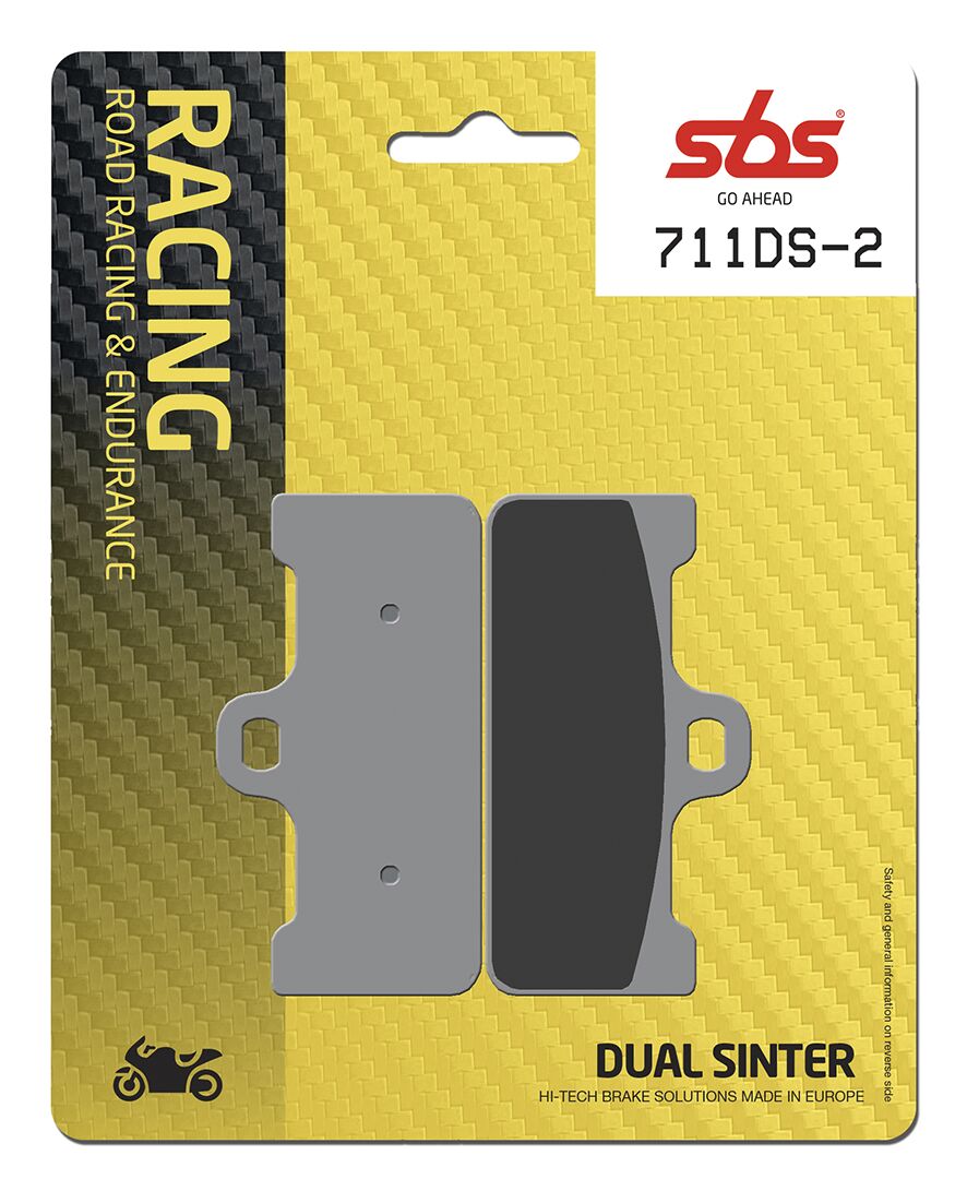 SBS Brake Pads Dual Sinter Road Racing Dynamic Racing Concept Hi-Tech 711DS-2