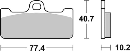 SBS Brake Pads Dual Sinter Road Racing Dynamic Racing Concept Hi-Tech 711DS-2