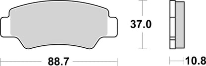 SBS Brake Pads Sinter Carbon Offroad Hi-Tech 987SI