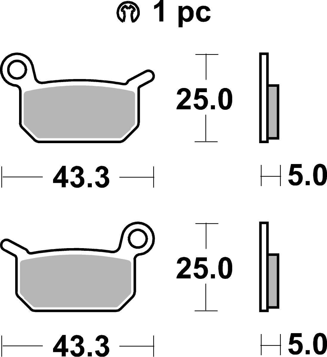 SBS Brake Pads Sinter Racing Hi-Tech Offroad 794RSI