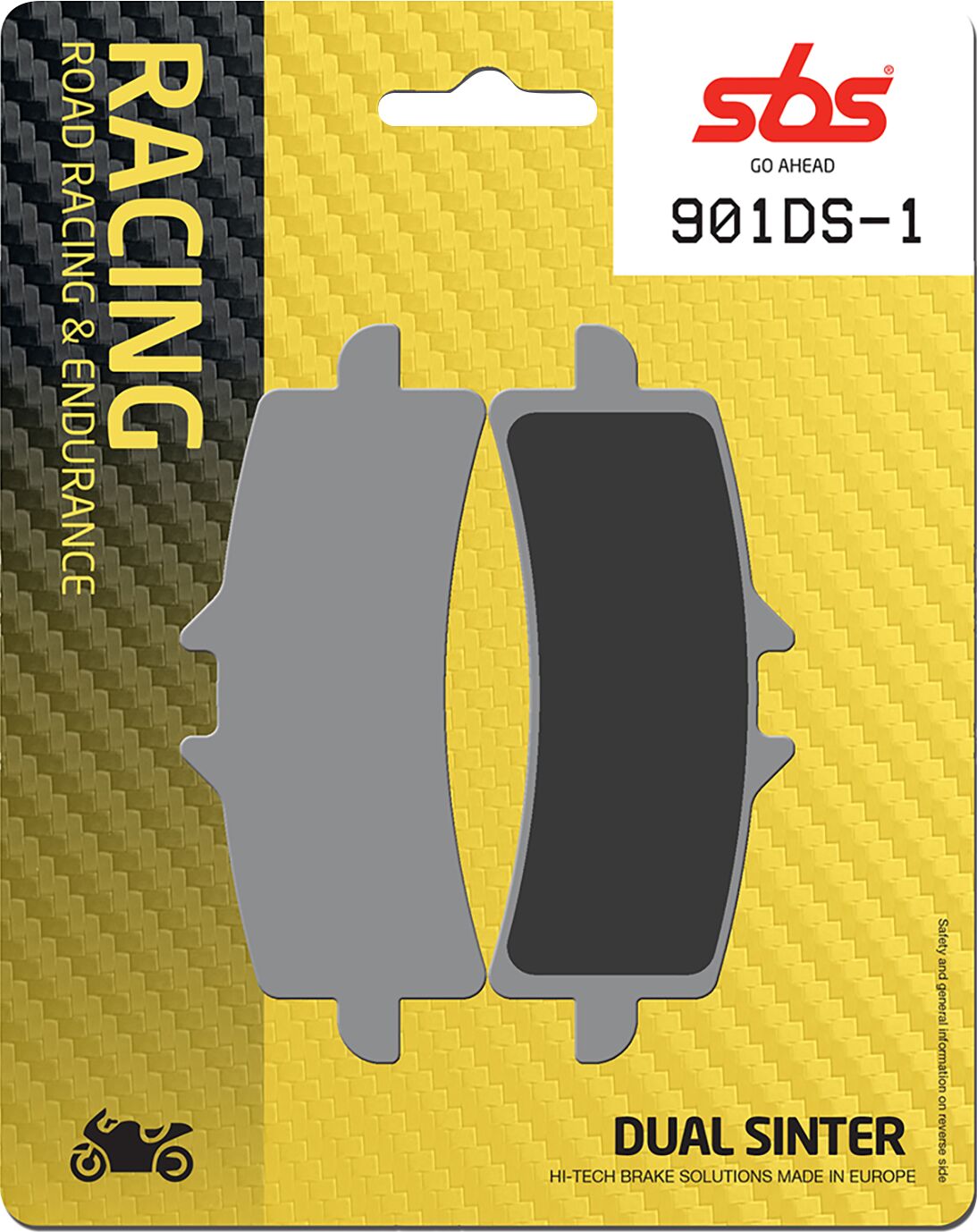 SBS Brake Pad Dual Sinter Road Racing Dynamic Racing Concept Hi-Tech 900DS-1