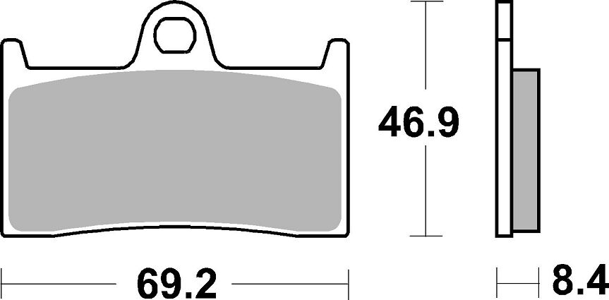 SBS Brake Pad Dual Sinter Road Racing Dynamic Racing Concept Hi-Tech 966DS-1