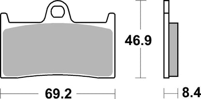 SBS Brake Pad Dual Sinter Road Racing Dynamic Racing Concept Hi-Tech 966DS-2